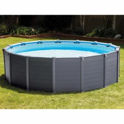 Intex Graphite Panel Pool - 478 X 124 Cm - Met Zandfilterpomp En Accessoires -OASE Winkel graphite panel