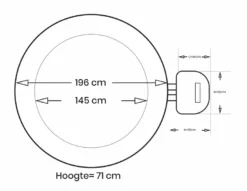 Intex Pure Spa Bubble Therapy Opblaasbare Spa - 4 Persoons -OASE Winkel intex bubbletherapy 4persoons afmetingen