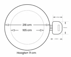 Intex Pure Spa Greywood Deluxe Opblaasbare Spa - 6 Persoons -OASE Winkel intex greywood deluxe 6persoons afmetingen