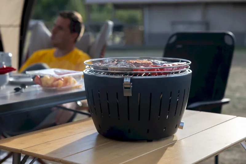 LotusGrill Mini Houtskoolbarbecue - Zwart 6 LotusGrill Mini Houtskoolbarbecue - Zwart - Afbeelding 6