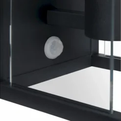 Lucide Claire E27 Wandlamp Met Sensor - Antraciet -OASE Winkel lucide claire e27 wandlamp met sensor antraciet 2