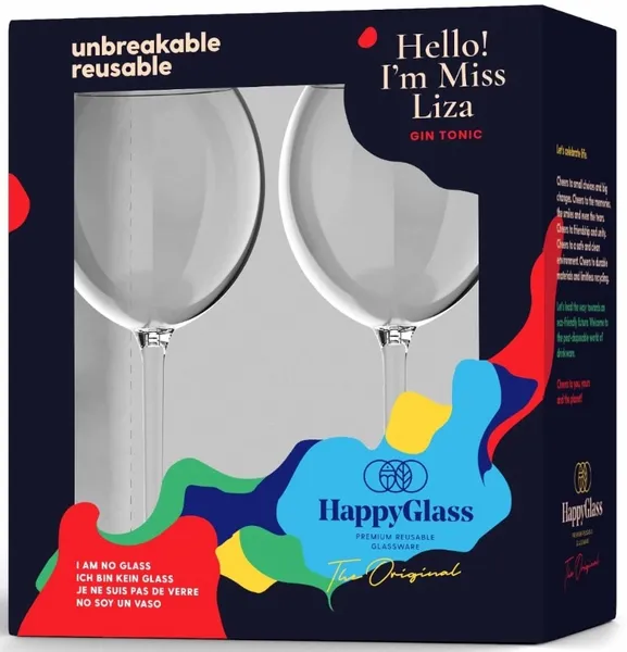 HappyGlass Miss Liza Kunststof Cocktailglas - 2 Stuks 2 HappyGlass Miss Liza Kunststof Cocktailglas - 2 Stuks - Afbeelding 2