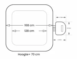 NetSpa Caïman Opblaasbare Spa - 4 Persoons -OASE Winkel netspa caiman afmetingen