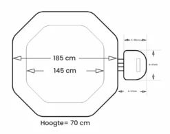 NetSpa Python Opblaasbare Spa - 6 Persoons -OASE Winkel netspa python afmetingen