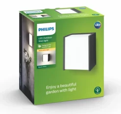 Philips MyGarden Macaw Led Wandlamp - Zwart -OASE Winkel philips macaw led wandlamp verpakking