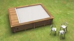 BWT Compact Stadszwembad - 4.20 X 3.50 X 1.33 M - Met Zandfilterpomp En Omkasting -OASE Winkel piscine urbaine carre ambiance 2019 3 resultaat 1