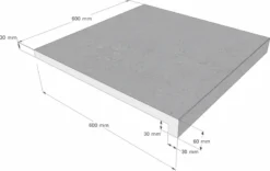 Scandi Roc Sydney Randtegel - Baltic Light Grey -OASE Winkel scandi roc sydney randtegel afmetingen 2