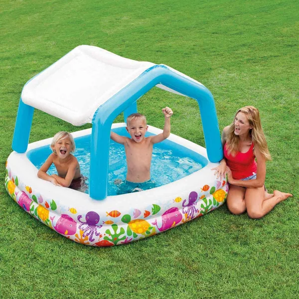 Intex Sun Shade Pool Kinderzwembad 157 X 157 X 122 Cm 2 Intex Sun Shade Pool Kinderzwembad 157 X 157 X 122 Cm - Afbeelding 2