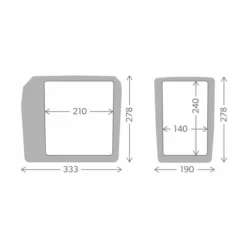 Dometic TropiCool TCX 07 Elektrische Koelbox - 7 Liter 5 Dometic TropiCool TCX 07 Elektrische Koelbox - 7 Liter -OASE Winkel tcx07 box dimensions 1