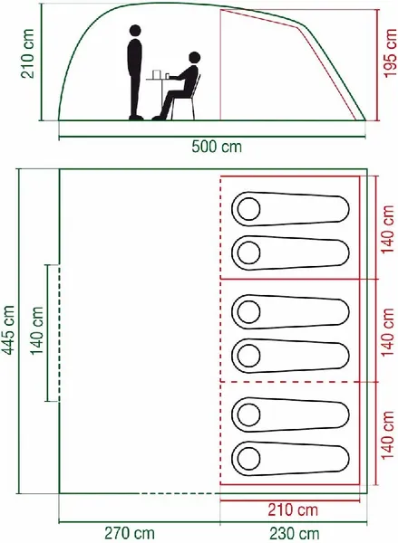 Coleman Vespucci 6 Tunneltent - 6 Persoons 9 Coleman Vespucci 6 Tunneltent - 6 Persoons - Afbeelding 9