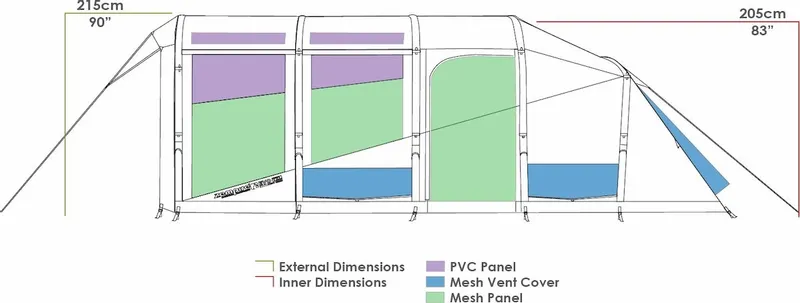 Zempire Evo TL V2 Opblaasbare Tent - 5 Persoons 11 Zempire Evo TL V2 Opblaasbare Tent - 5 Persoons - Afbeelding 11