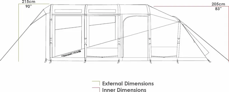 Zempire Evo TL V2 Opblaasbare Tent - 5 Persoons 10 Zempire Evo TL V2 Opblaasbare Tent - 5 Persoons - Afbeelding 10