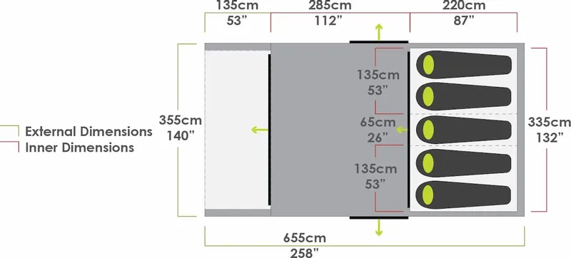 Zempire Evo TL V2 Opblaasbare Tent - 5 Persoons 12 Zempire Evo TL V2 Opblaasbare Tent - 5 Persoons - Afbeelding 12